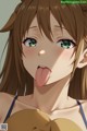 Anime girl sticking out her tongue. 