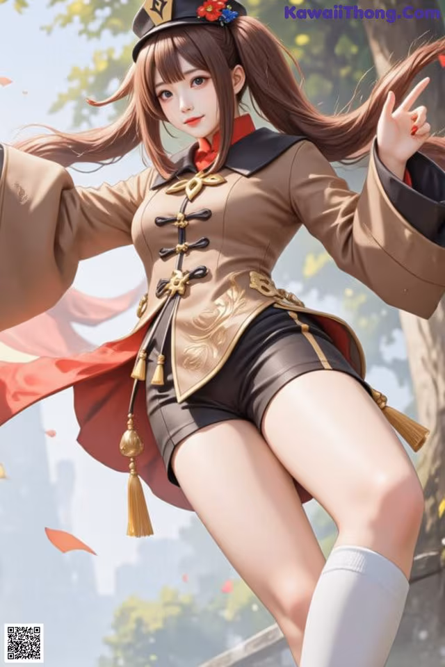 A woman in a military uniform is posing for a picture.